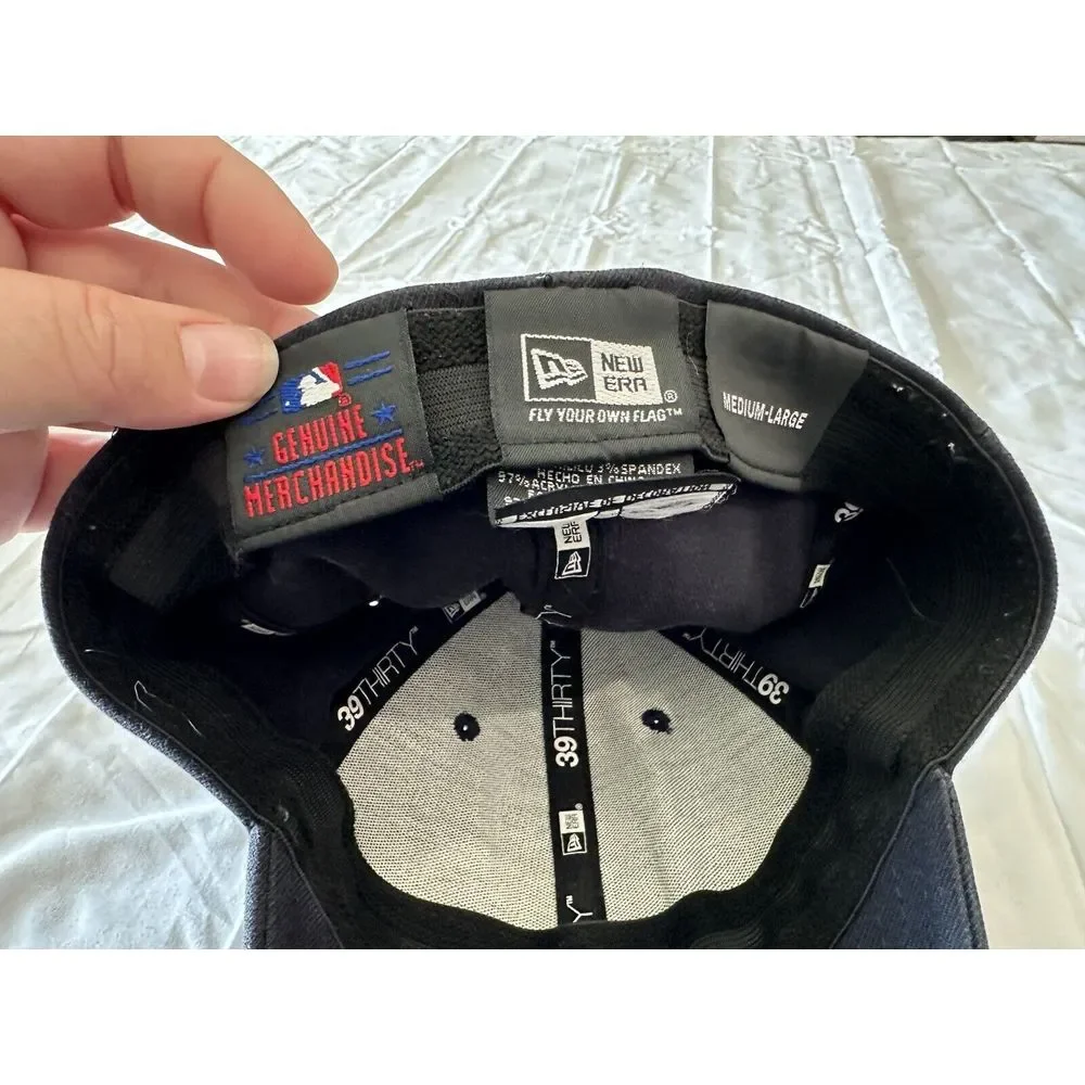 Texas Rangers Ball Cap 39Thirty Navy Blue New Era‎ Fitted Medium/Large